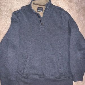 Men’s Medium Button Sweater with Fuzzy Collar